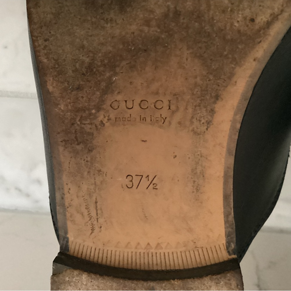 Gucci Princetown Leather Mules, Size 37.5 - Picture 12 of 13